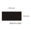 Perfil nº 0414.0881 rectangular 20 x 10 m/m en Goma