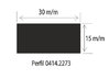 Perfil nº 0414.2273 rectangular 30 x 15 m/m en Goma
